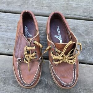 Kids Sperry Brown Top-Sider Full Leather Size 2 1/2